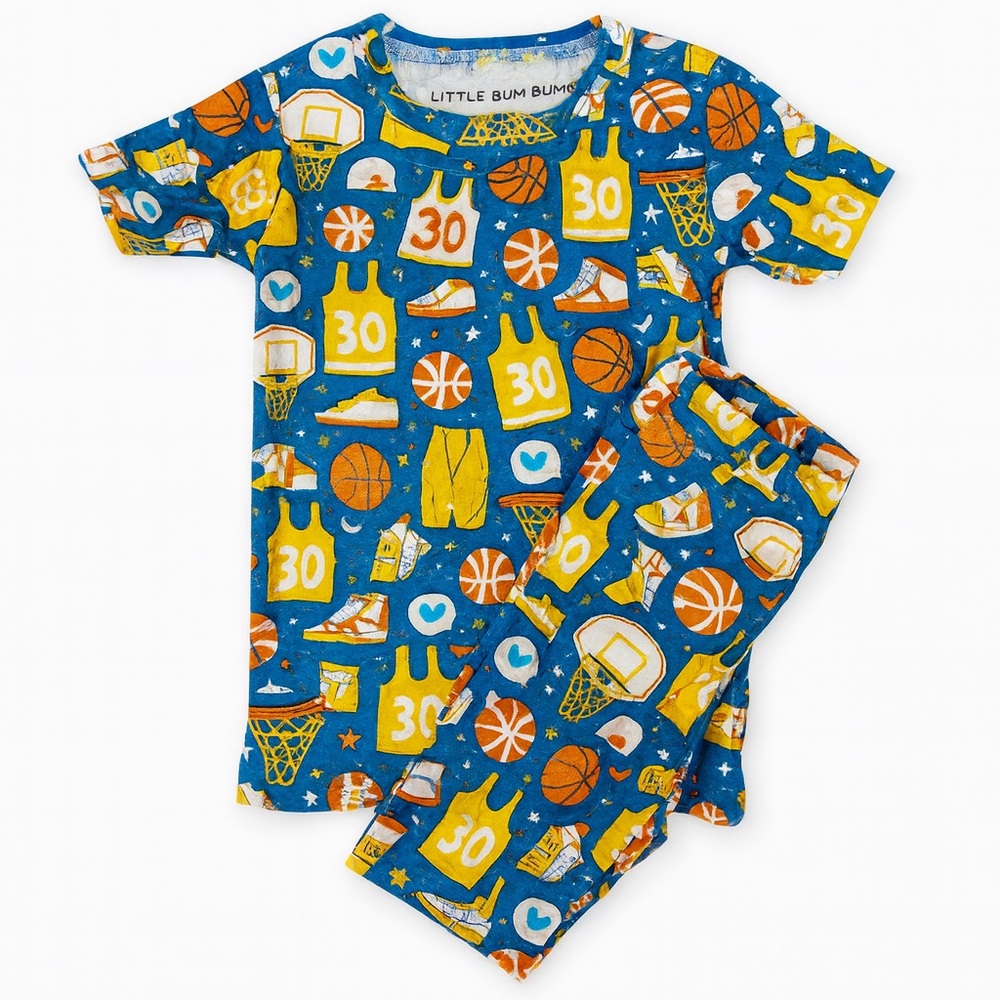 🔥 Little Bum Bums “Hot Shot” Short Sleeve Pajama Set (3T)
